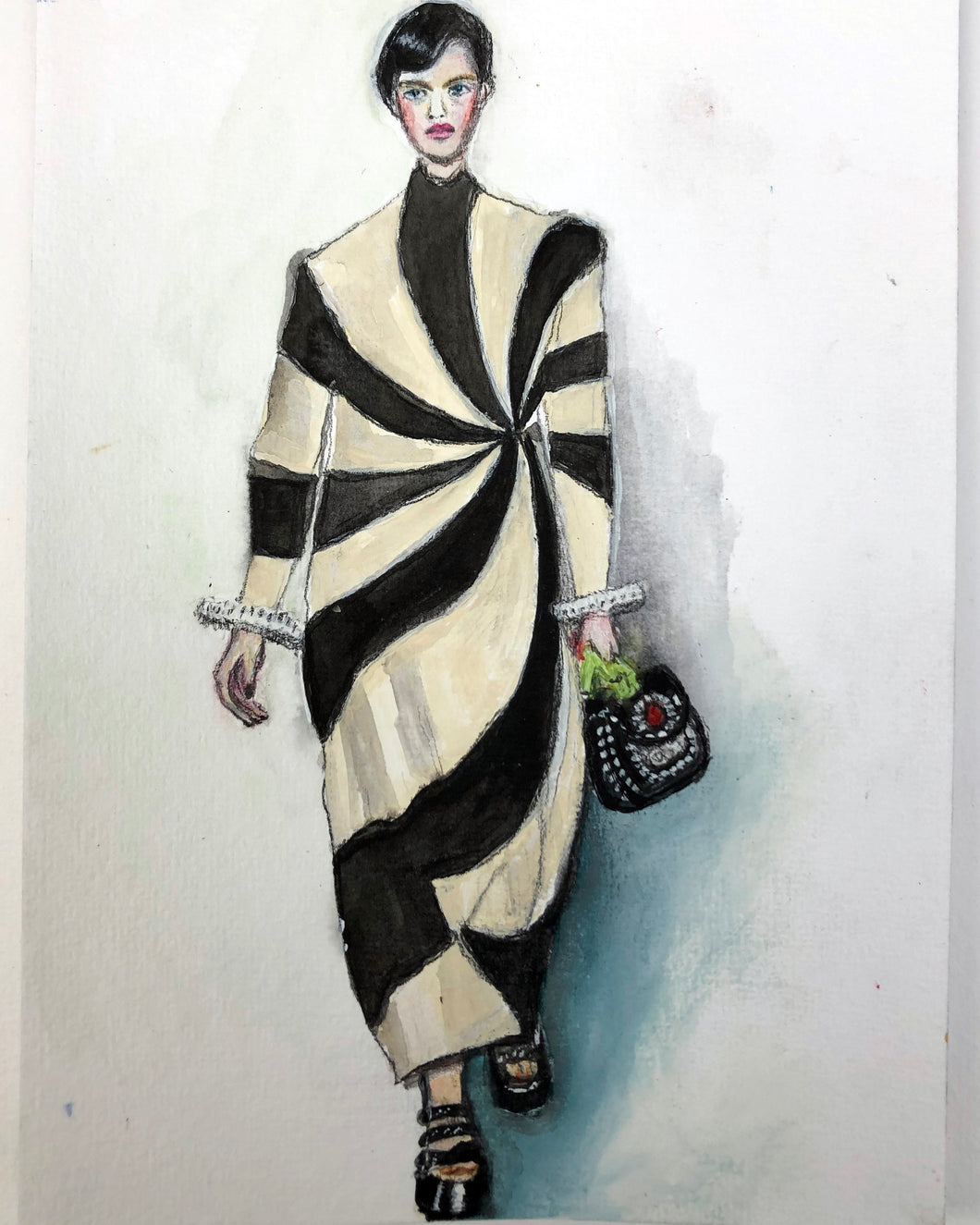 Gucci 'Cosmogonie' Resort '23 no. 53 fashion illustration