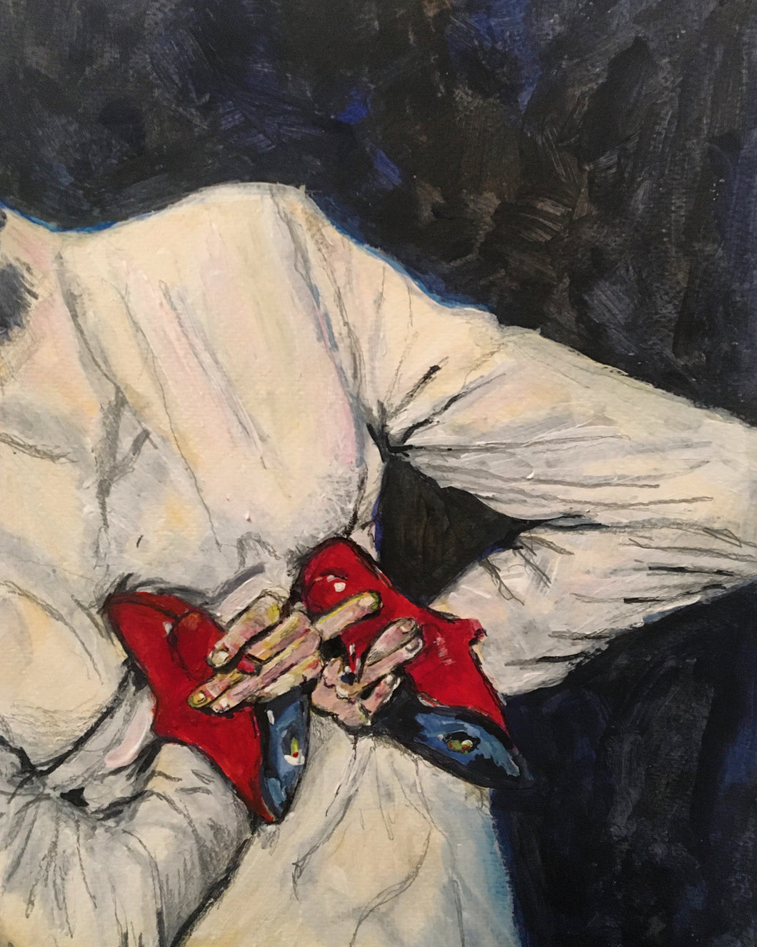 MAISON MARGIELA - 'Red Tango Pumps'S.W.A.L.K. II S/S ’21 painting