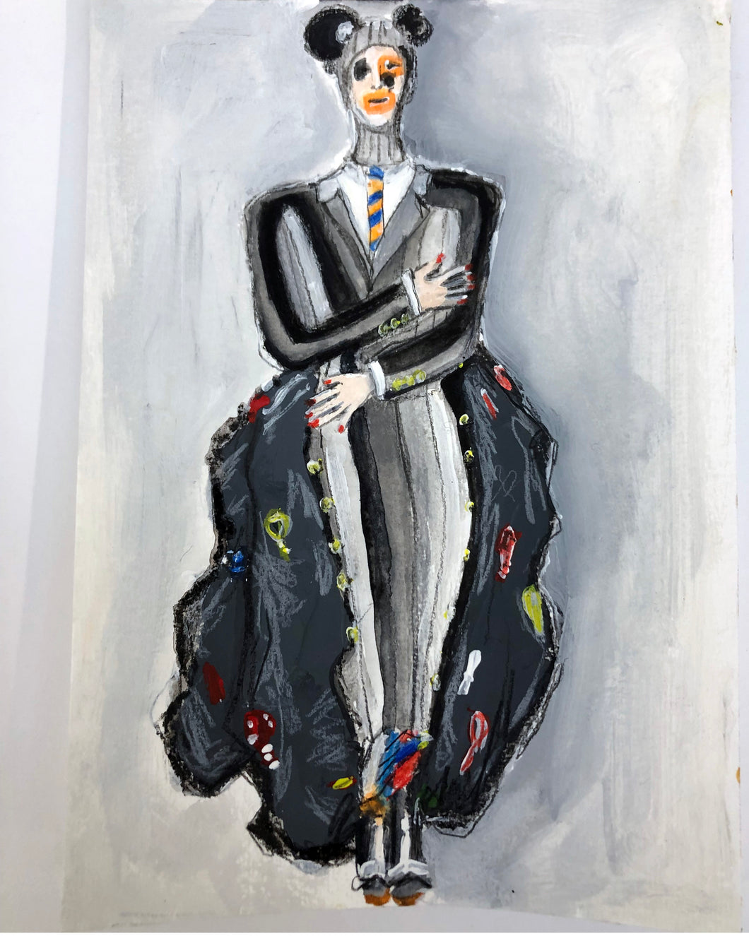 THOM BROWNE A/W '22 Ready-to-Wear illustration look 17