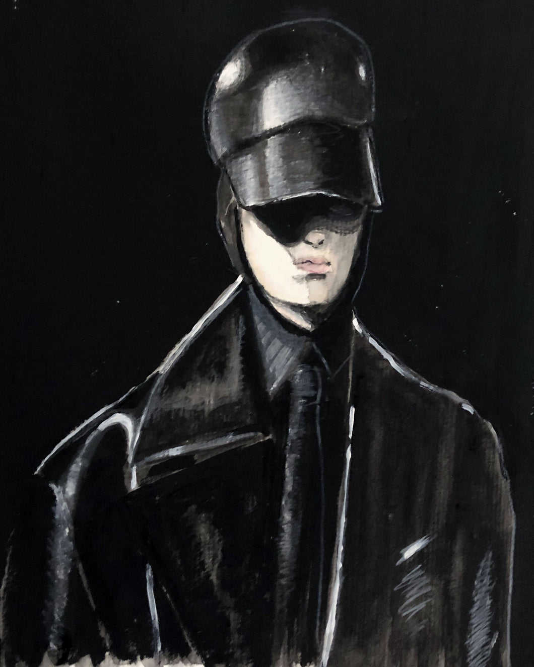 SAINT LAURENT - A/W '24 menswear black leather - Paris