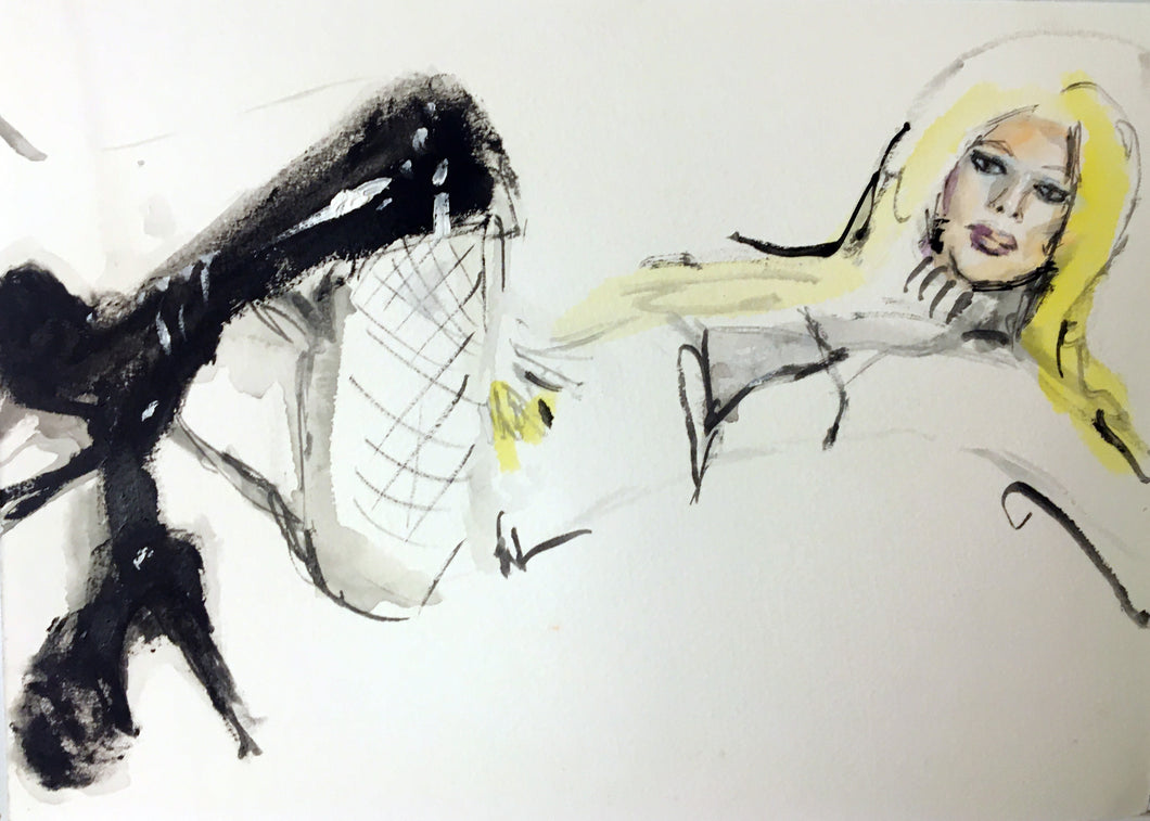 Bimini Bon Boulash reclining - Sketchsesh illustration