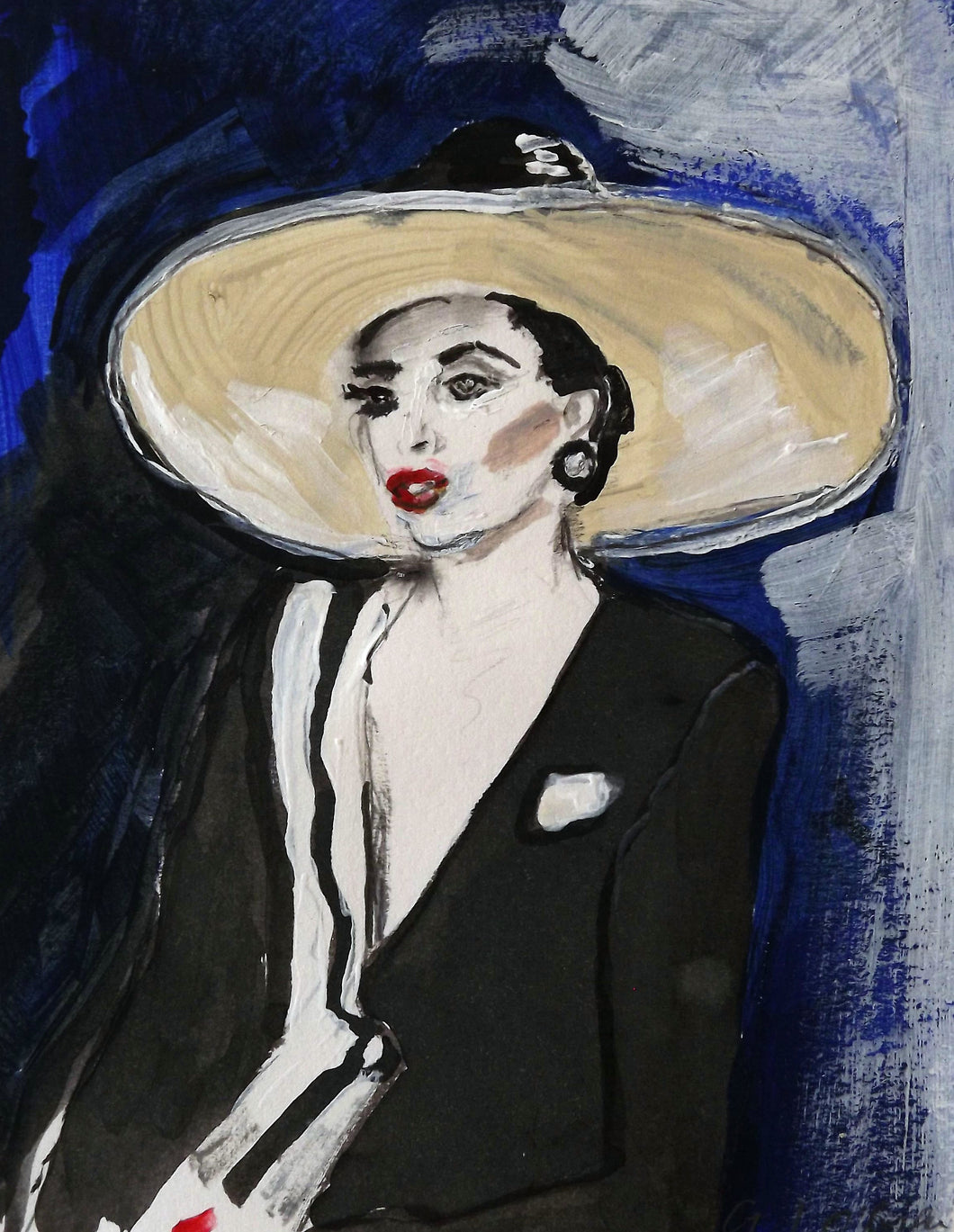 Painting of Joan Collins