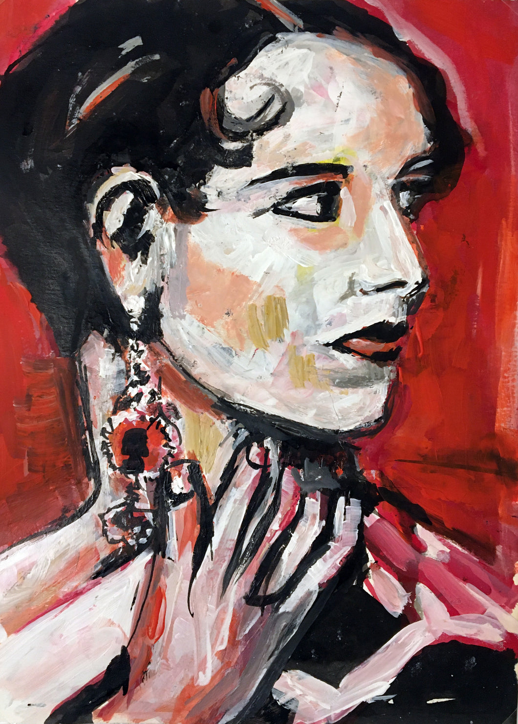 Painting of Louise Brooks