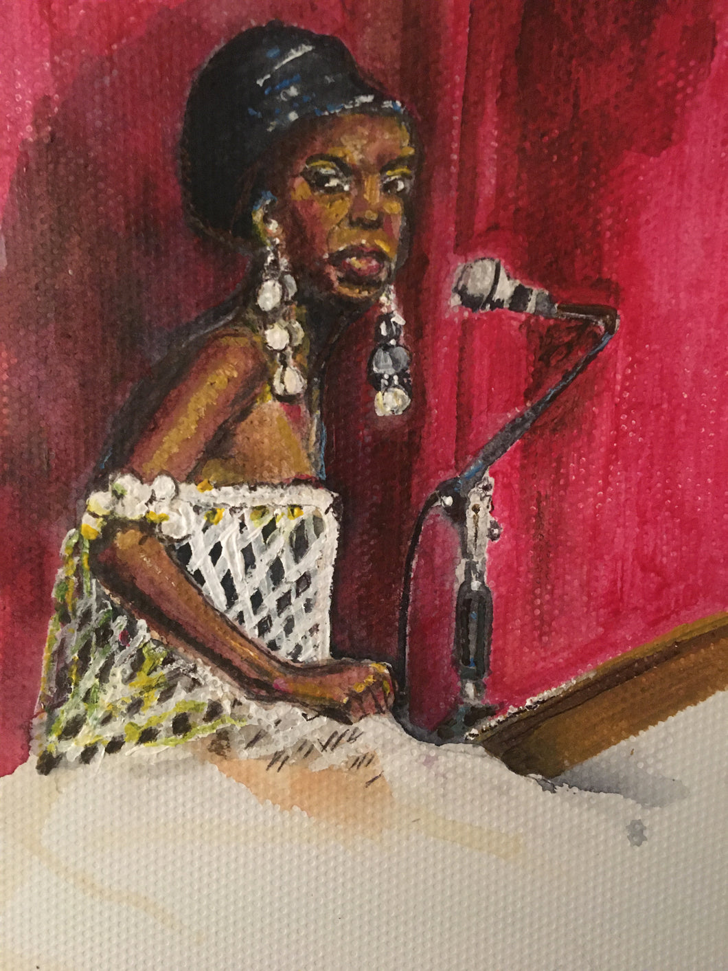 Painting of Nina Simone.