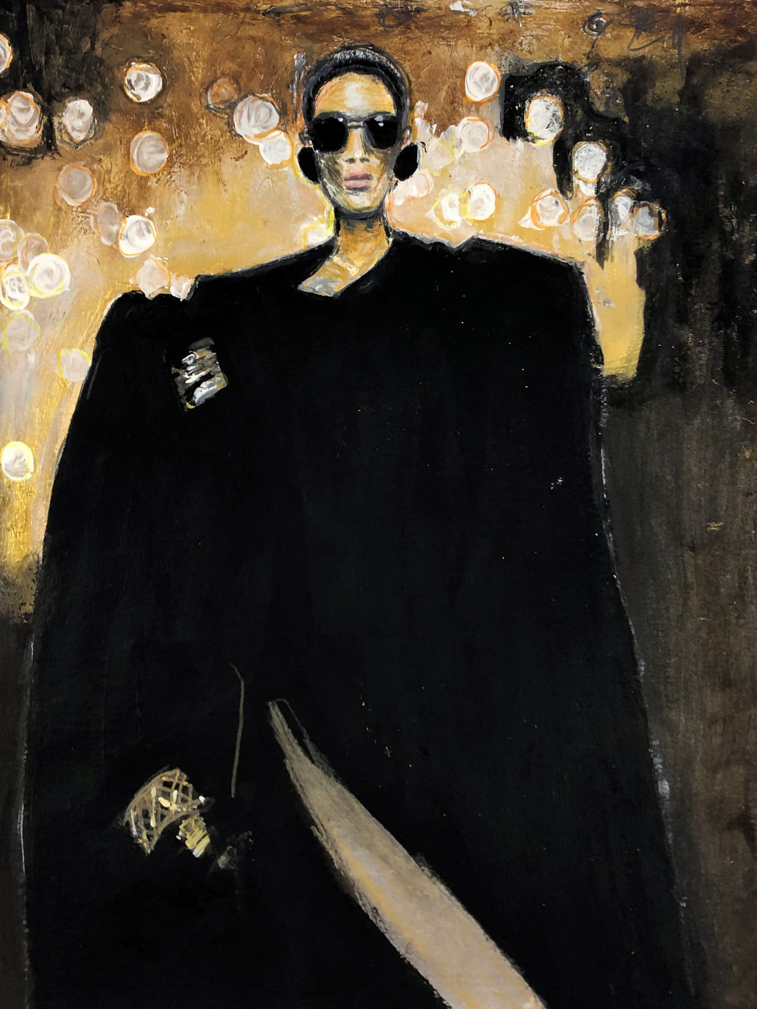 SAINT LAURENT - READY-TO-WEAR A/W '23 - black cape - Paris